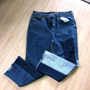 Universal threads dark wash patchwork jeans